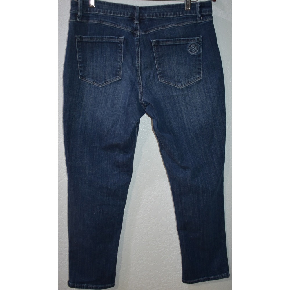 Laurie Felt Los Angeles Classic Weekender Crop Jeans Blue Denim 10 A367030